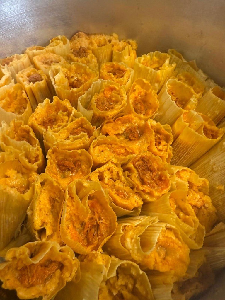 Tamales al vapor